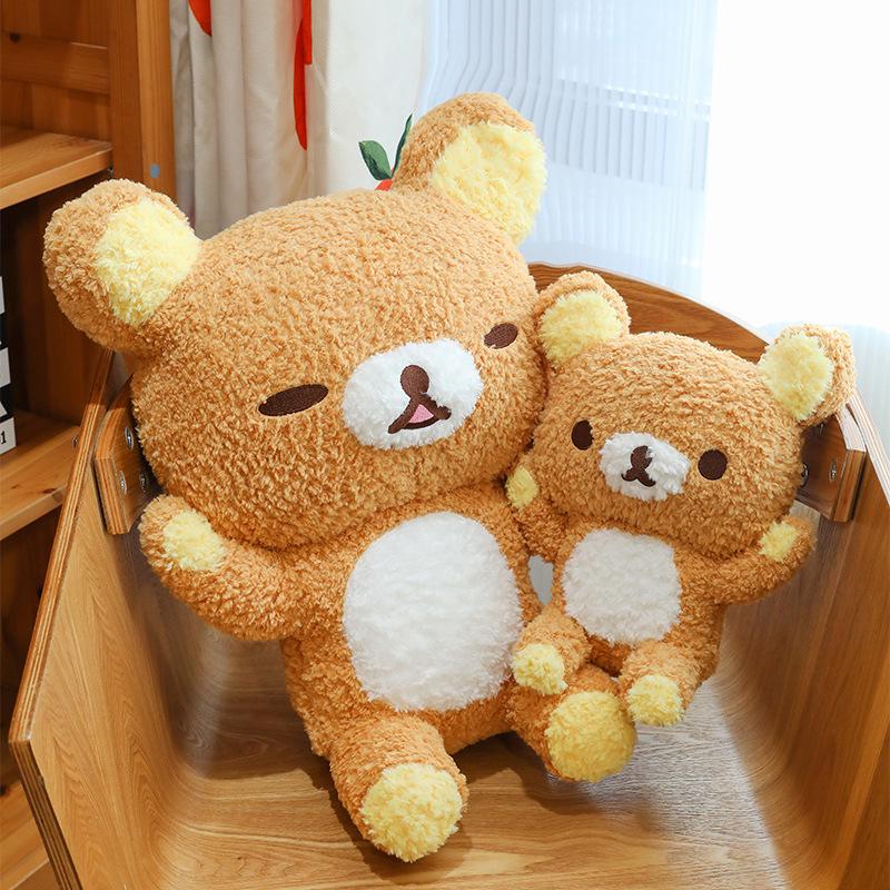 Plush Rilakkuma Hugging Bear Doll - Perfect Gift for Girls' Birthdays or Christmas