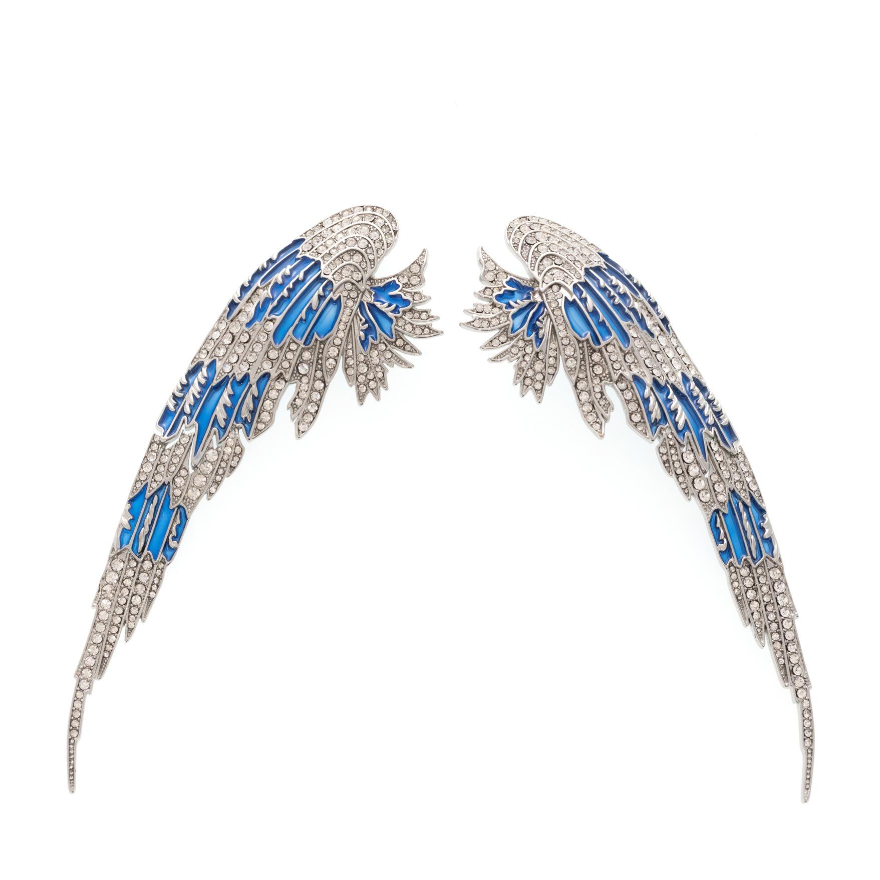 Средневековая Винтажная Посеребренная с Бриллиантами, Крыльями, Брошь, Ретро Темперамент, Чувство Стиля, Изысканная и Преувеличенная Брошь, Женская