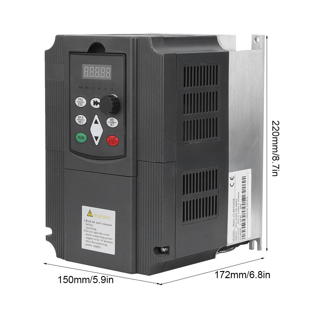 NFLIXIN@ Variable Frequency Inverter VFD Single Phase 220VAC Input 3 Phase 220VAC Output 7.5KW