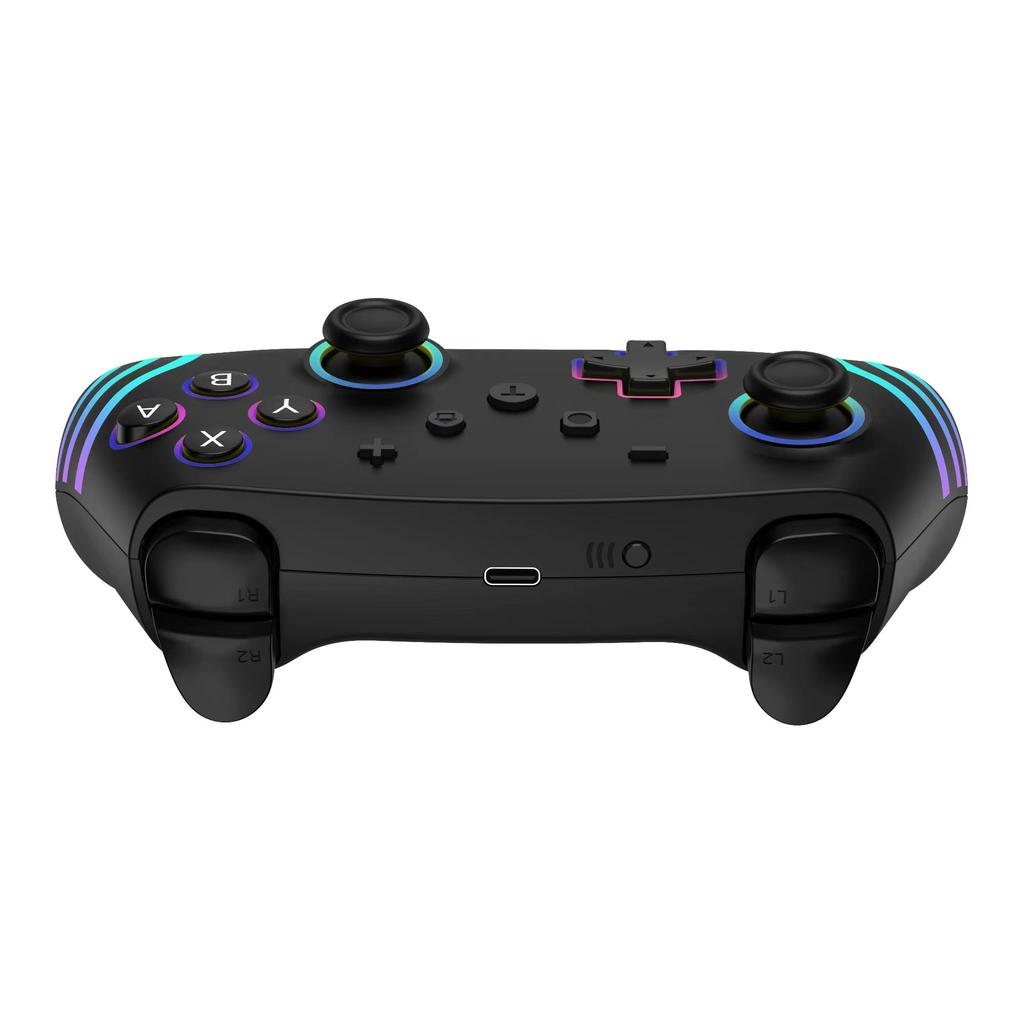 Wireless Controller for Switch with Six Axis Gyro Sensor, 3D Joystick Calibration and RGB Lights
