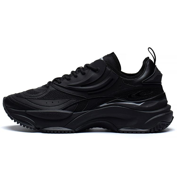 New LiNing CF Cushioning Anti Slip And Wear Resistant Low Top Sports Casual Shoes Men's Black AGLS147-4