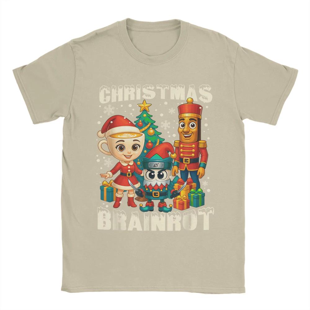 T Shirt Funny Christmas Italian Brain Rot Italian Brainrot TShirts Novelty Tee Shirt for Man Women Summer Short Sleeve Top Tees