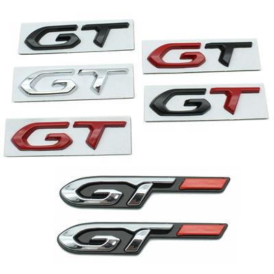 Mașină 3D Metal GT Logo Emblema Portbagaj Emblema Autocolante Autocolant pentru KIA K3 K5 Sportage Peugeot 206 207 208 301 508 2008 3008