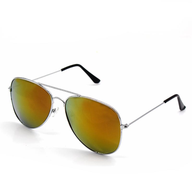 Unisex Aviator Frog Mirror Sunglasses - Multicolor Metal Frame