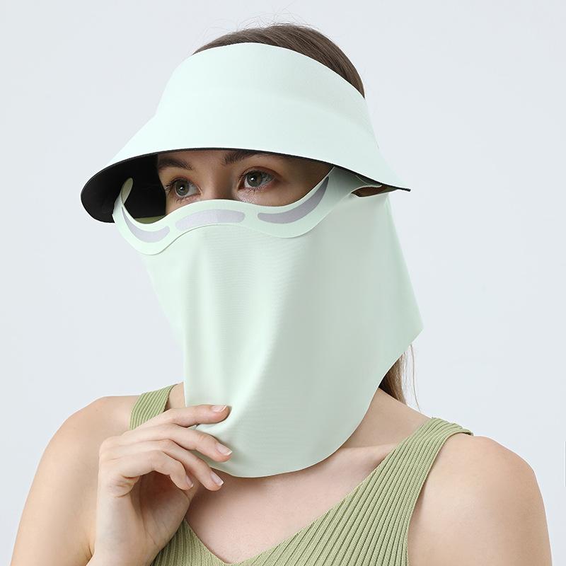 Nylon neck protection sun hat for women outdoor sports sun hat full face sun mask neck protection