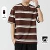 Kunhai Pengyun Men's Japanese Striped Short-Sleeve Casual T-Shirt