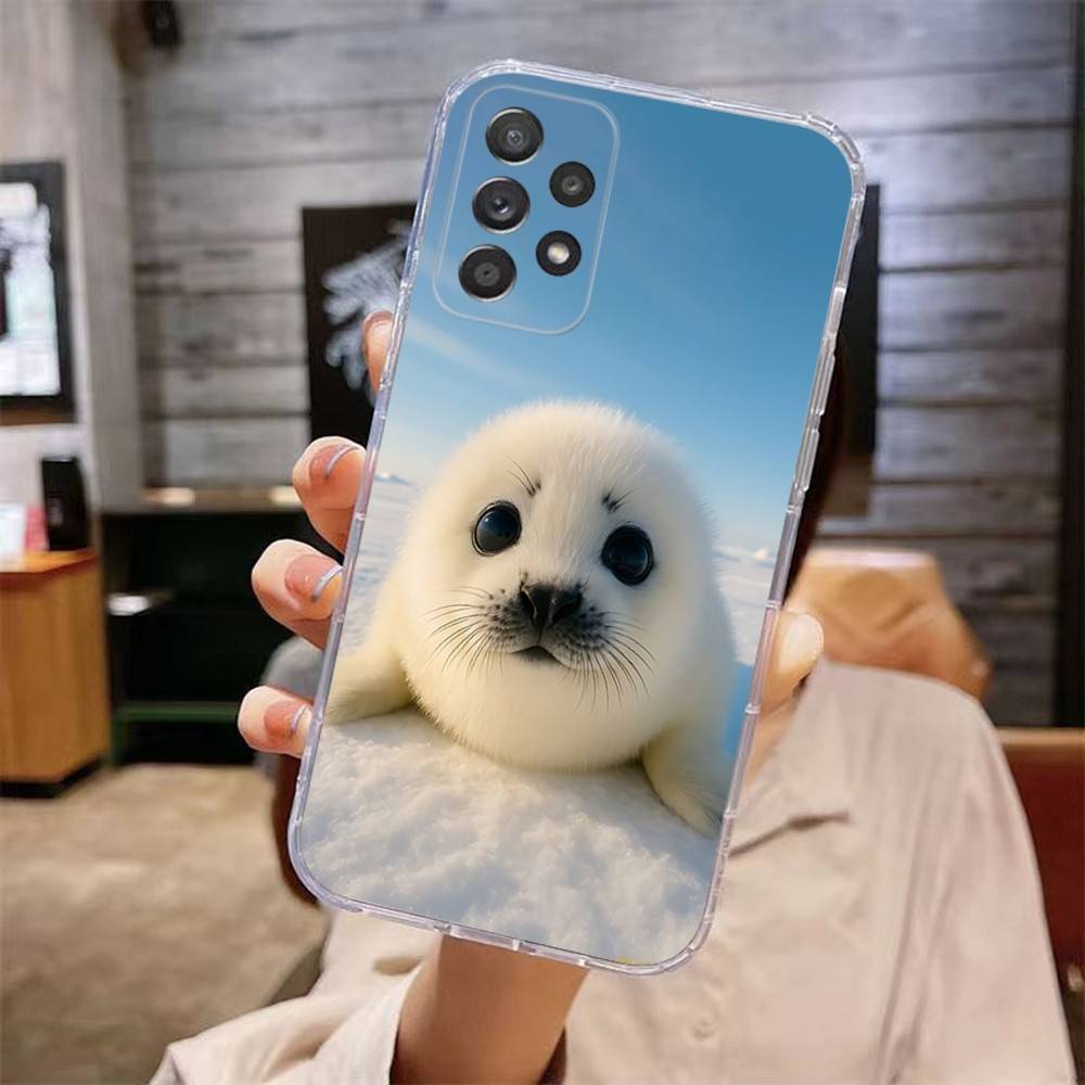 

Seal Phone Case For Samsung Galaxy A,71,70,52,51,40,31,50,50S,30S,21S,12,10,Note20ultra Transparent Cover samsunga52