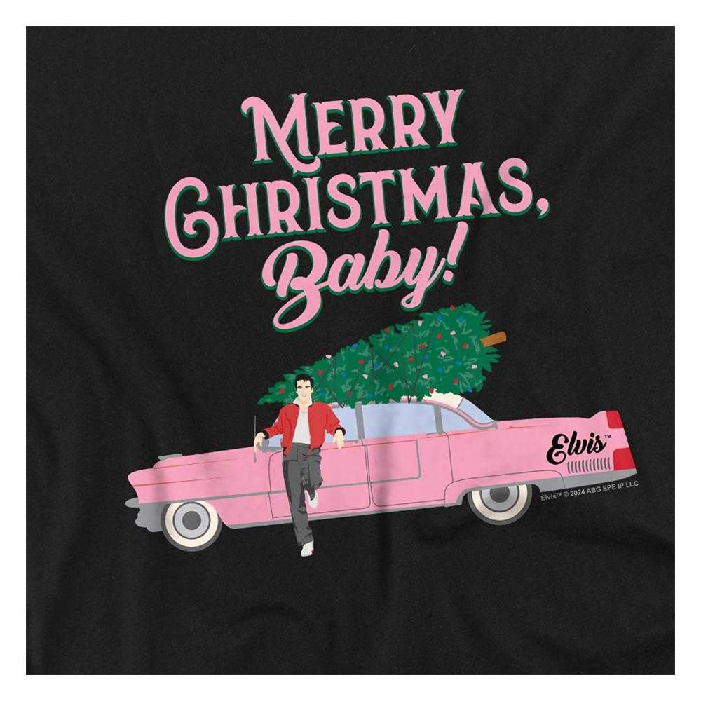 Elvis Presley Unisex Adult Merry Christmas Baby Long-Sleeved T-Shirt