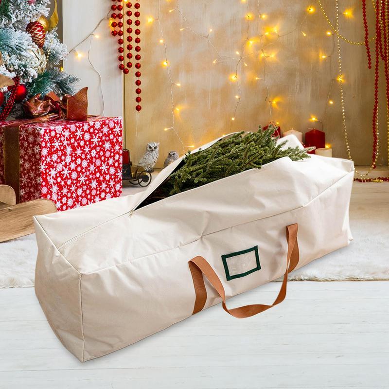 

Christmas Tree Bag Oxford Cloth Waterproof Storage Box Storage Bag Heavy Duty Tear Proof Zippered Bag Adjustable Christmas червоний