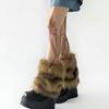 Faux Fur Foot Warmers Kawaii Girls Socks Fashion Plush Legging Sexy Women's Pile Up Socks Snow Boots Covers Thickened Leg Warmer