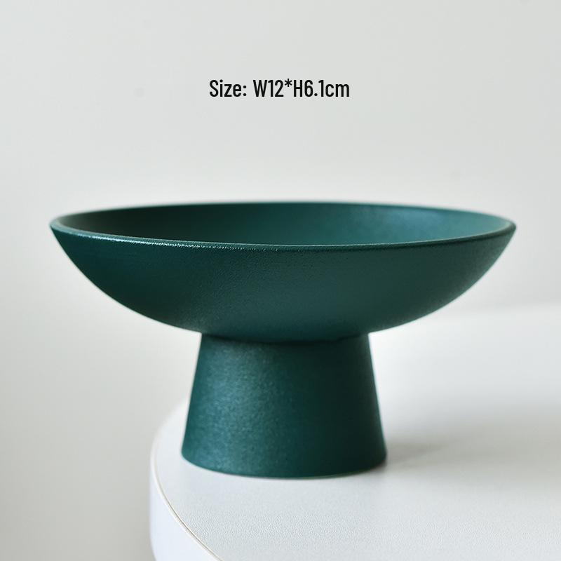Retro Ceramic High-Footed Plate: Multifunctional for Meals, Fruits, Tea, Desserts, Salads, and More
