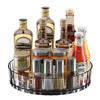 Rotating Spice Rack Organizer Kitchen Counter - 2-Tier Acrylic Storage Shelf Modern Minimalist Design Multiple Colors Sizes