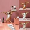 Creative Cat Tray Resin Sculpture Figurine Key Desktop Candy Home Office Table Storage Decoration Accessories Room Animal Decor