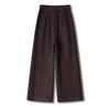 Women's 2024 Khaki High-Waisted Wool Wide-Leg Cropped Pants – Autumn/Winter Slimming Style