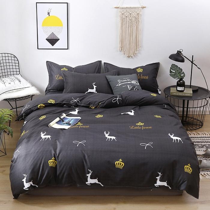Palm Leaf Comforter Cover Black and White Bedding Set for Kids Teens Adult Women, Leaves Duvet Covers Reversible Quilt Cover Set