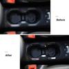 Water Cup Holder Frame Trim Cover Bezel for Jeep Renegade 2016-2018 Carbon Fiber