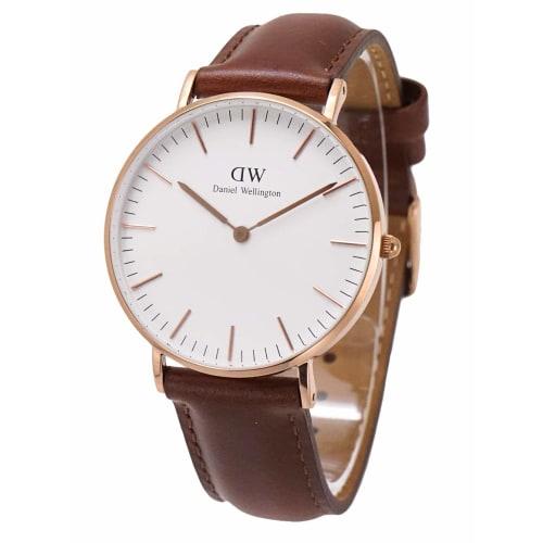 DANIEL WELLINGTON DW CLASSIC ST MAWES Women's Watch, 36mm, Pink Gold, DW00600035