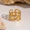 Youthway New Creative Multi-Layered Line Skeleton Ring Statement Party Jewelry Gifts For Women Birthday Tarnish Free Rust Proof