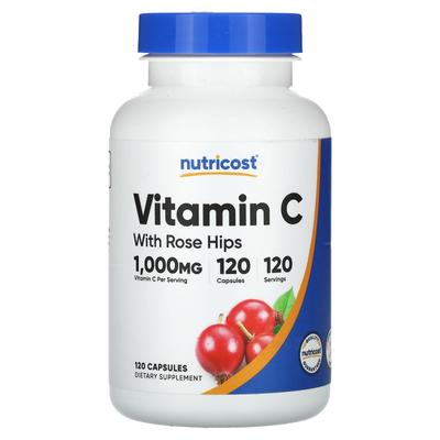 Vitamin C, Hagebutte, 1.000 mg, 120 Kapseln