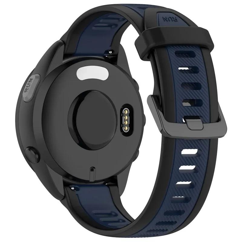 18/20/22mm silicone strap For Huawei watch 5 46mm/Garmin Forerunner 570 970 265 55 165 965 Bracelet Band For Huawei watch 5 42mm