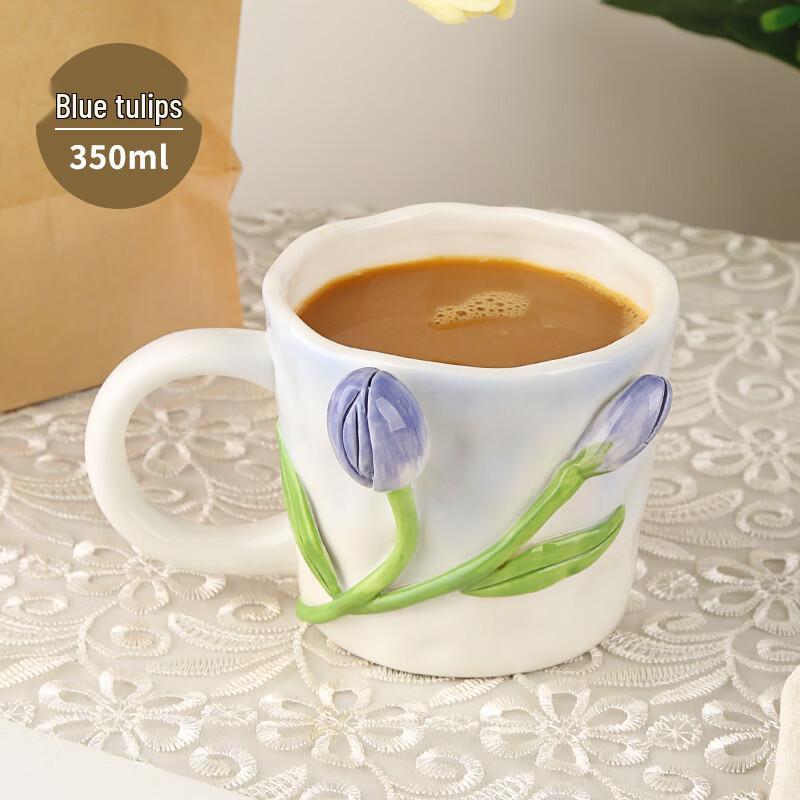 Chaosihui Hand-Painted Floral Ceramic Mug