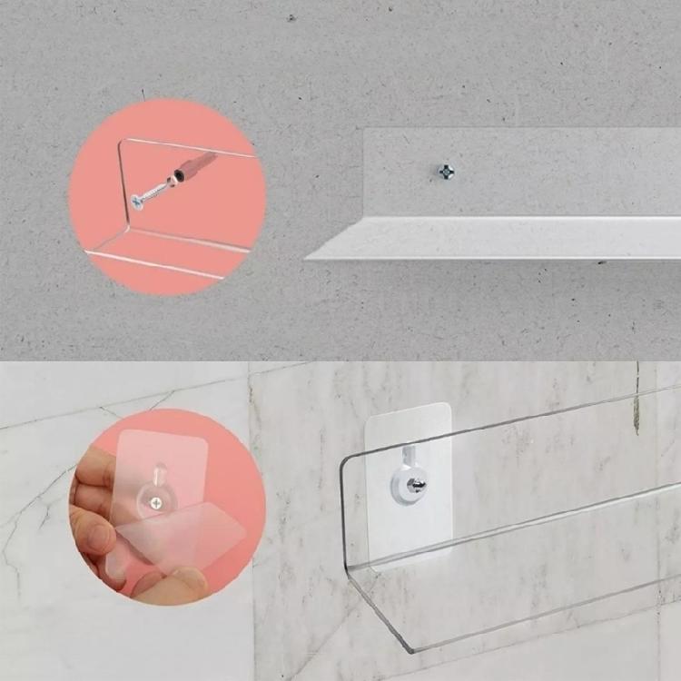 Invisible Wall Mounted Hangings Book Shelves Acrylic Clear Floating Bookshelf