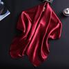 90cm Solid Colors Neckerchief Hijab Scarf For Women Soft Satin Headband Hair Scarves Female Square Shawls Head Scarfs For Ladies