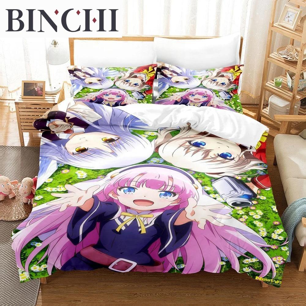 Neue 3D-Druck Anime Kawaii Mädchen Charlotte Bettwäsche Kollektion Einzelbett Doppelbett Vollgröße Queen Size King Size Bett Kollektion Erwachsener Junge Schlafzimmer Bettbezug Kollektionen