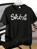 Unisexs Tee Skate Letter Skateboard Sports Figure Print Cotton Short Sleeve Male Casual Streetwear Outdoor Daily Basic Fashion Top