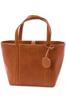Bolsa Tote de Couro Genuíno Genten, Feminina, Marrom, GE-44128-50