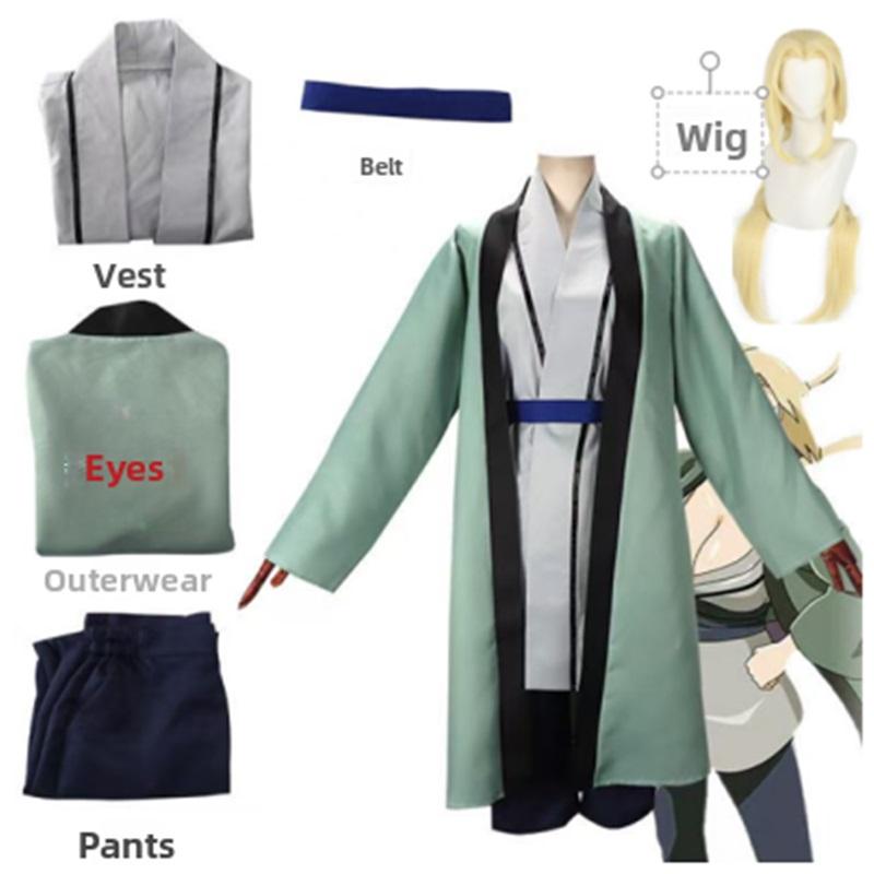 Naruto Shippuden Tsunade Cosplay Uniform, Female Fifth Hokage Konoha Ninja Role Play Costume for Anime Party