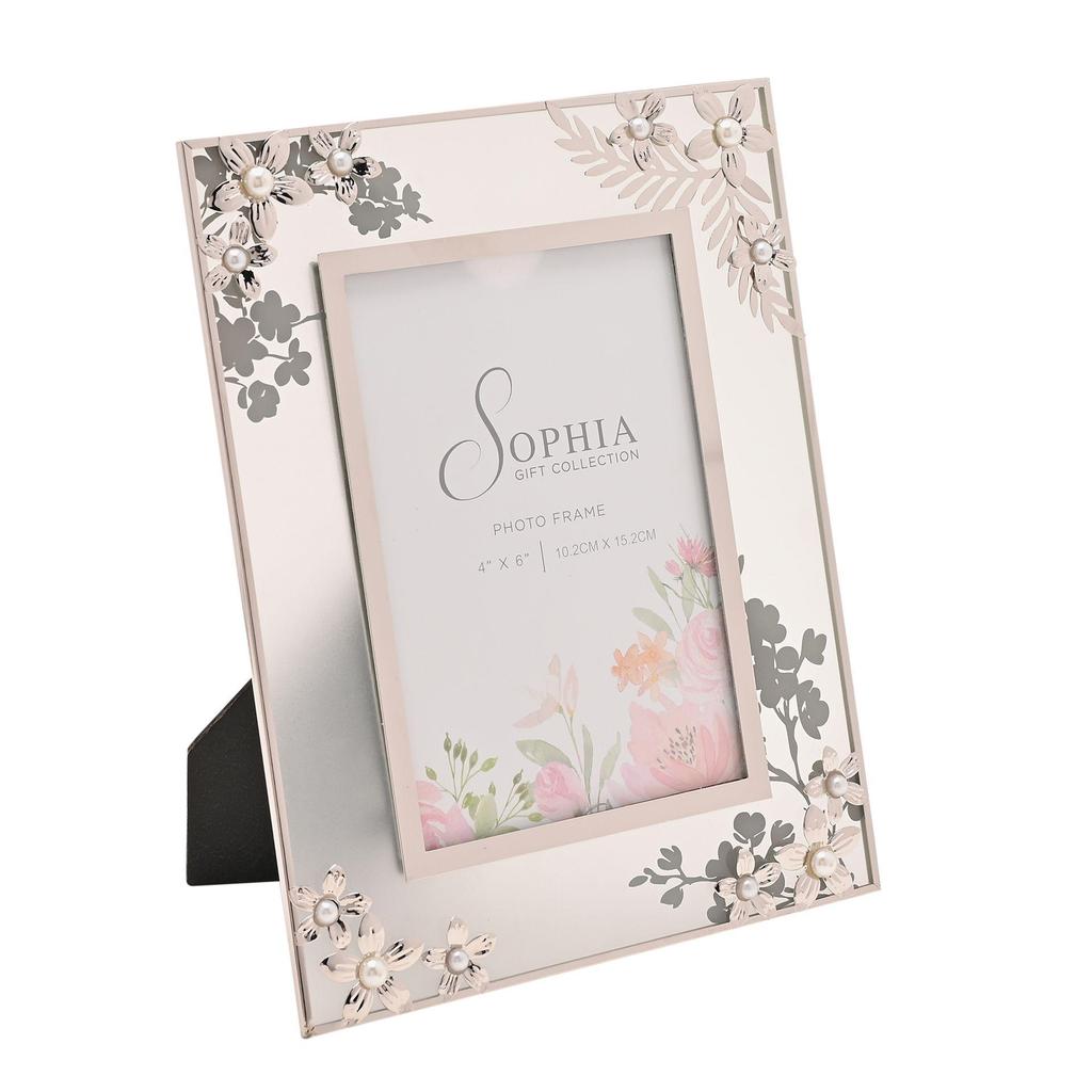 Sophia Classic Silver Daisy Photo Frame 4 x 6
