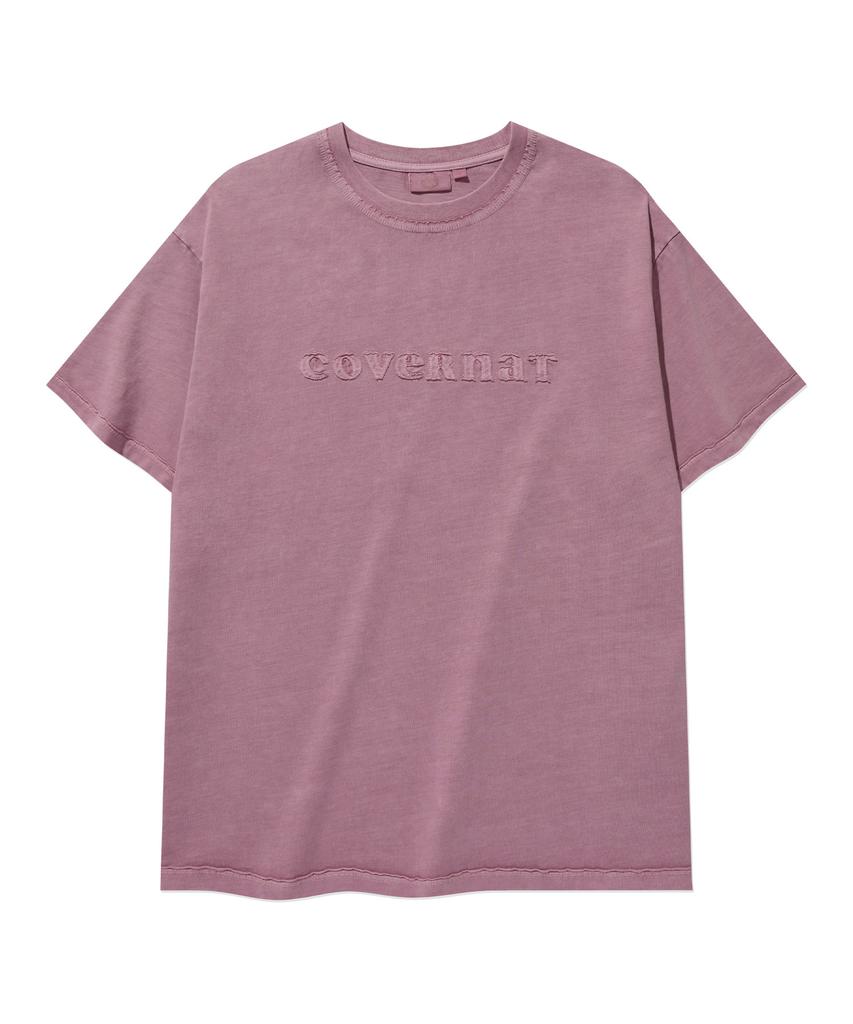 COVERNAT WOMAN Oversized Pigment Copper Logo T-Shirt Magenta