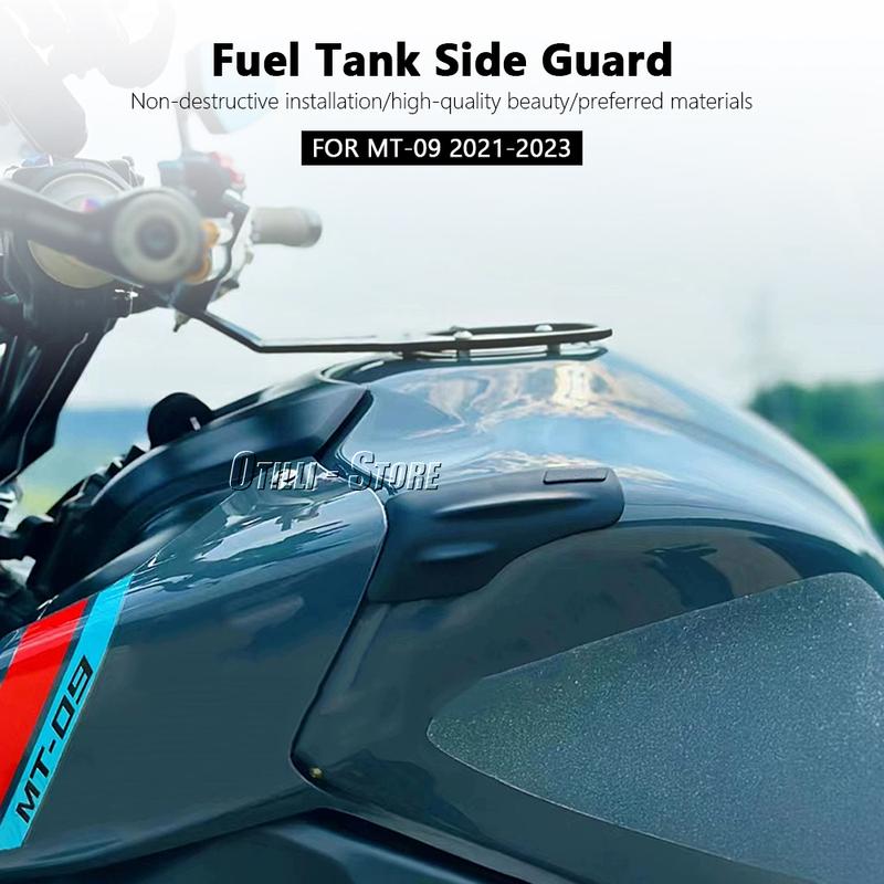 For YAMAHA MT09 SP MT 09 MT-09 Mt09 2021 2022 2023 Motorcycle Matte Black Tank Pad Sticker Tank Protect Cover Guard Kit