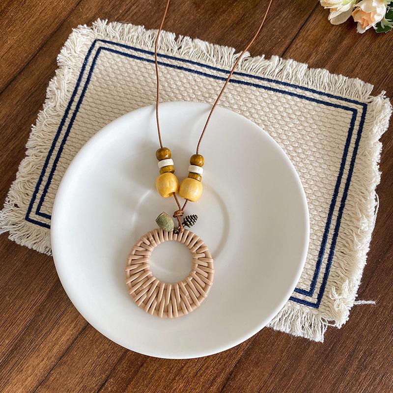 Bohemian Ceramic Necklace: Vintage Ethnic Long Sweater Chain & Zen Choker
