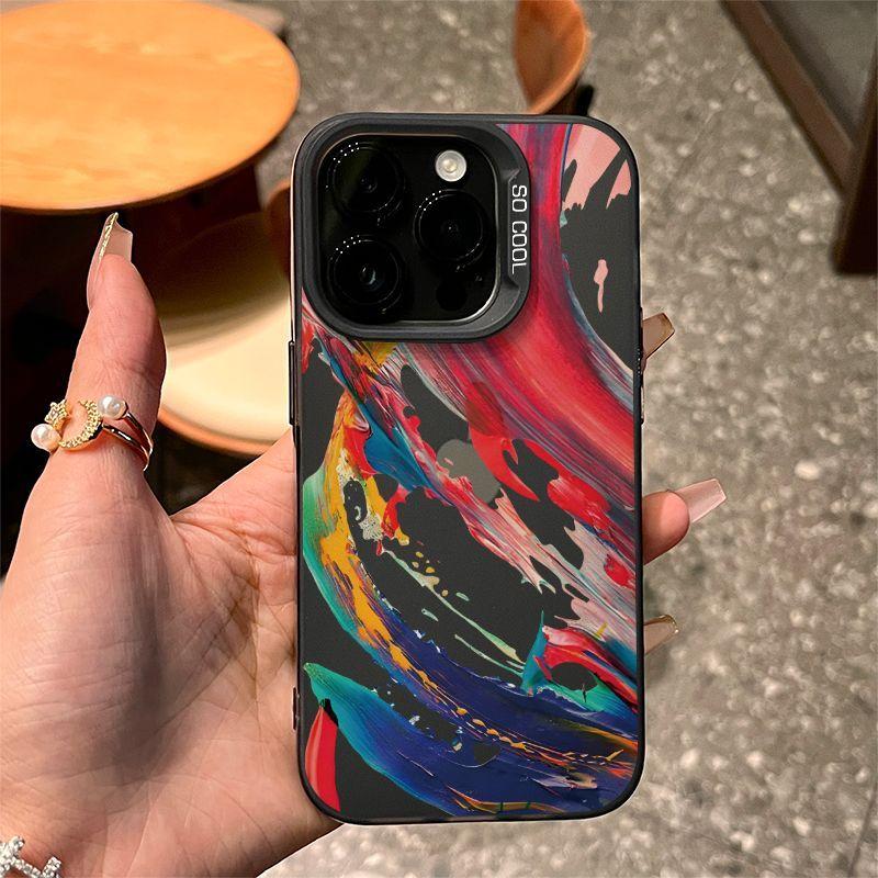 Oil Paint Splash Ink iPhone Hülle für iPhone 15 ProMax - Silikon iPhone Hülle für Apple 15/15pro/15plus/15promax/14/13/12/11/XS Lady