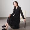SOFSIL Retro Polka Dot V-Neck Long Sleeve Dress
