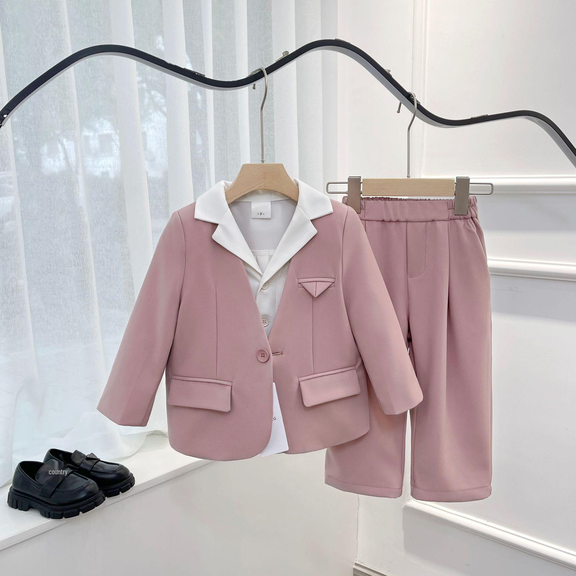 

Весняний Корейський Стиль Костюм та Смокінг для Хлопчиків 2023 року для Дітей - Сукня для Виступів та Квіткової Дівчинки 120cm