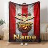 Custom Name Benfica Theme Printed Blanket Perfect For Couch Bed Travel Outdoor Use Machine Washable Cozy Durable