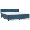 3131037 vidaXL Bed Base and Mattress Dark Blue 180x200cm Velvet