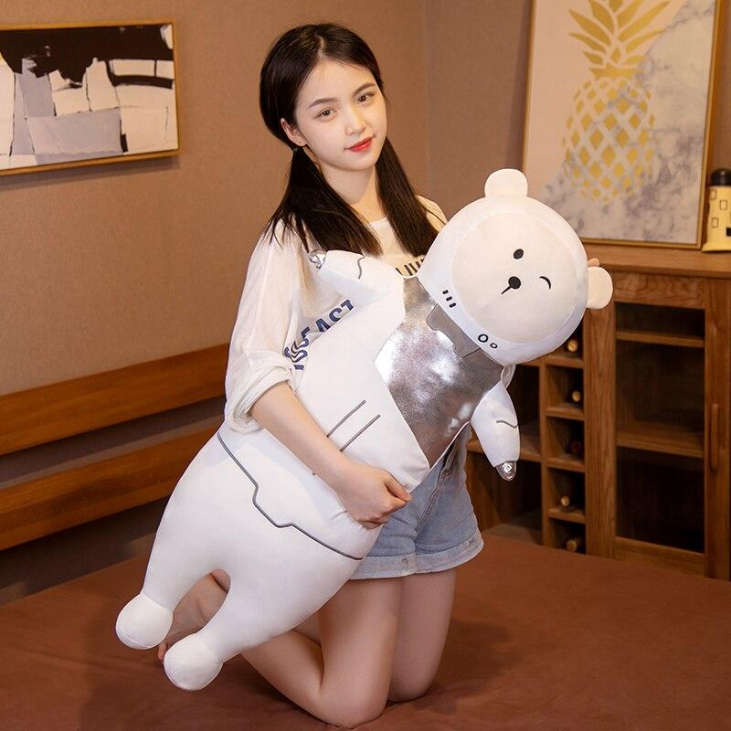 1 stück Niedliche Raum Astronaut Plüschtiere Schöne Raumfahrt Bär Puppen Angefüllte Weiche Tierspielzeug Kissen Für Kinder Jungen Baby Geschenke