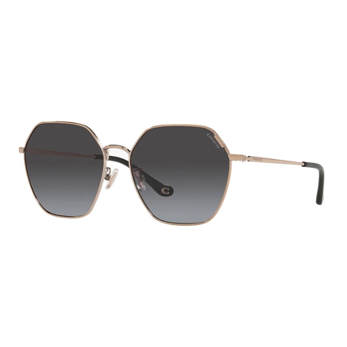 Coach Artistic Irregular Shape Sunglasses Women sunglasses Gold 0HC7132-93318G Gold,58