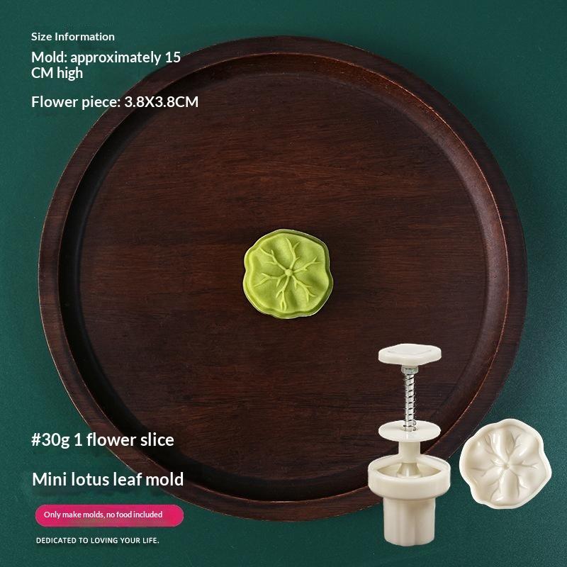 Mid Autumn Festival Mooncake Mold 30G Lotus Leaf Flower Shape Moon Cake Mould Diy Fondant Mung Bean Baking Tools Hand Press Mold