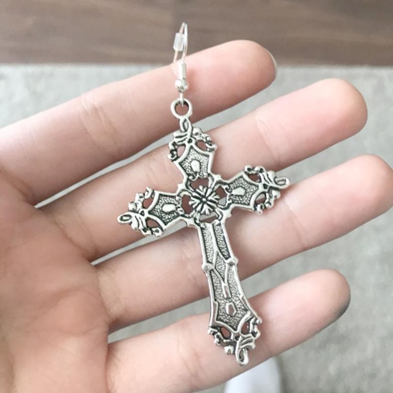 Vintage Jesus Cross Earrings for Women Christianity Vintage Bohemian Stud Earrings for Minimalist Christian