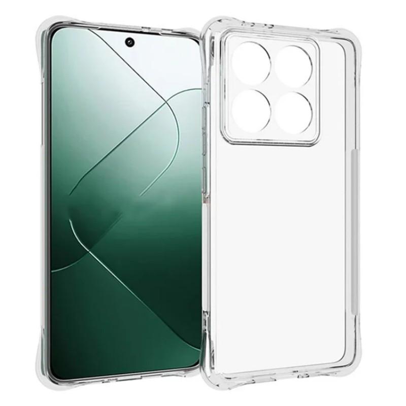 For Xiaomi 14T Pro Clear TPU Case WANLONFENG TM Series 2.0mm Phone Back Cover