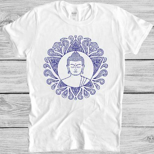 Buddha T Shirt Vintage Yoga Buddhist Namaste Wisdom Lotus Cool Gift Tee M111