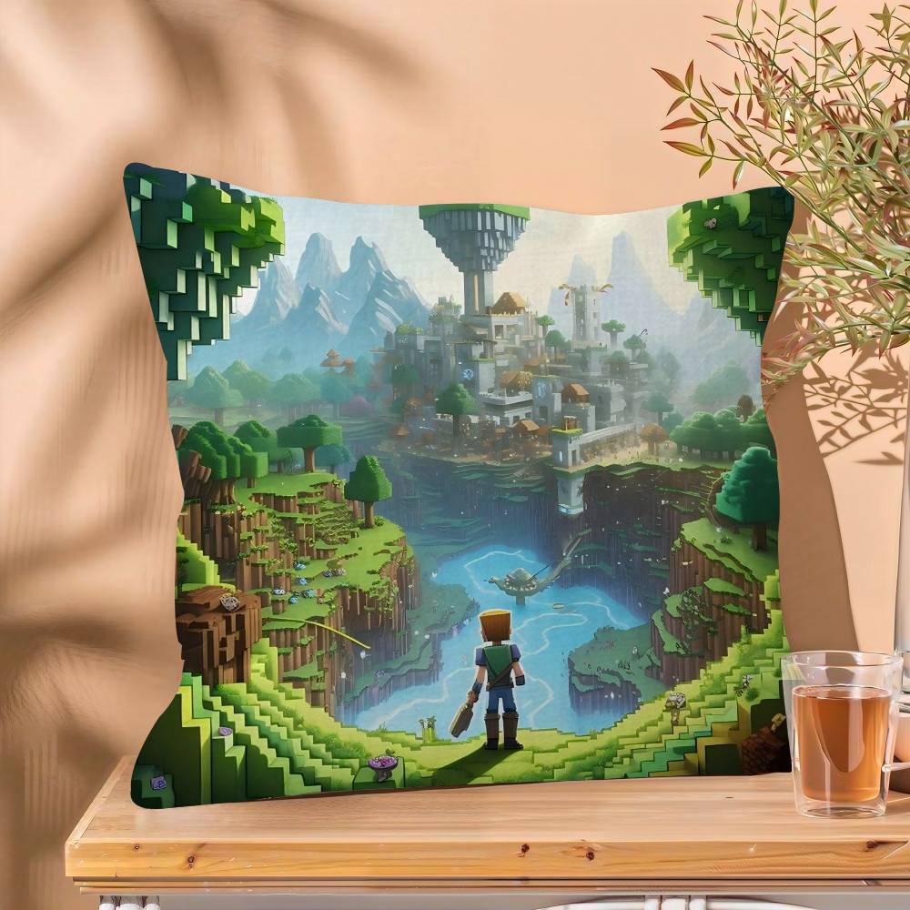 1PC PC Game M-Minecraft  Cushion Cover Car Throw Pillow Case For Sofa Car Christmas Gift