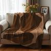 Abstract Boho Blob Line Cartoon Anime Print Flannel Blanket Soft Warm Throw for Kids Bedroom Sofa Christmas Office Car