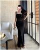 Design Sense French Pure Desire Spice Girl Hip-wrapped Suspender Dress Summer New Temperament Sexy Mesh Dress