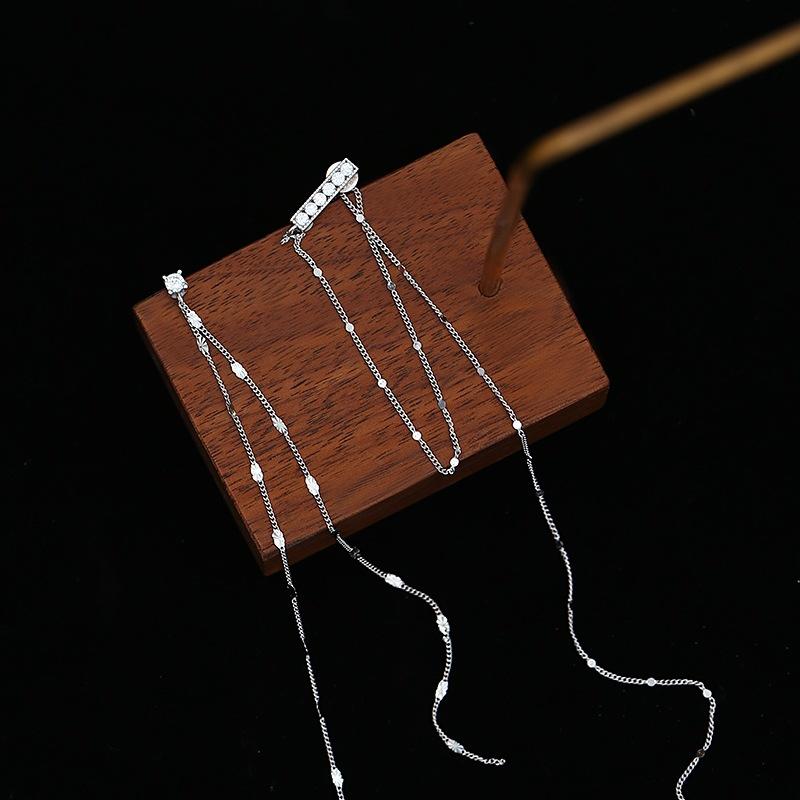 Серьги-кисточки из серебра 925 пробы, длинные асимметричные висячие серьги для женщин, модные свадебные украшения, подарок